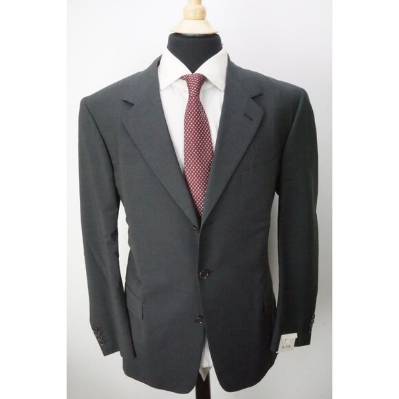 Pal Zileri Solid Gray Wool 2 Pc Suit Jacket Pant 42R BRAND NEW - Picture 3 of 11